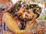 Actor Rakul Preet Singh has shared joyous pictures from her haldi ceremony with actor-producer Jackky Bhagnani