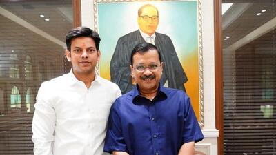 AAP MLA Prakash Jarwal with Delhi chief minister Arvind Kejriwal. (Facebook Photo) AAP MLA Prakash Jarwal with Delhi chief minister Arvind Kejriwal. (Facebook Photo)