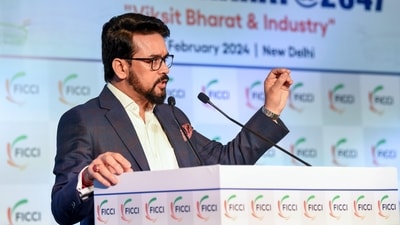 Anurag Thakur addresses the Federation of Indian Chambers of Commerce and Industry (FICCI) National Conclave on 'Viksit Bharat@2047', in New Delhi (Rahul Singh) Anurag Thakur addresses the Federation of Indian Chambers of Commerce and Industry (FICCI) National Conclave on 'Viksit Bharat@2047', in New Delhi (Rahul Singh)