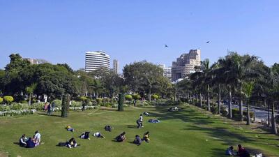 At Central Park in Connaught Place on Wednesday. (Sanjeev Verma/HT Photo) At Central Park in Connaught Place on Wednesday. (Sanjeev Verma/HT Photo)