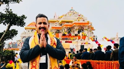 Vikramaditya Singh at the Ram Mandir in Ayodhya in January. Vikramaditya Singh at the Ram Mandir in Ayodhya in January.