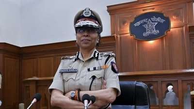 Mumbai, India - Jan. 9, 2024: IPS officer Rashmi Shukla of 1988 batch took over as the first female Director General of Police (DGP) of Maharashtra on Tuesday.. (Photo by Anshuman Poyrekar/ Hindustan Times) (Hindustan Times) Mumbai, India - Jan. 9, 2024: IPS officer Rashmi Shukla of 1988 batch took over as the first female Director General of Police (DGP) of Maharashtra on Tuesday.. (Photo by Anshuman Poyrekar/ Hindustan Times) (Hindustan Times)