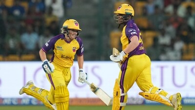 UP Warriorz' captain Alyssa Healy and Kiran Navgire run between the wickets (PTI) UP Warriorz' captain Alyssa Healy and Kiran Navgire run between the wickets (PTI)