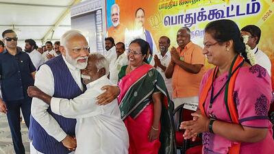 Prime Minister Narendra Modi during a rally, in Tirunelveli, Tamil Nadu (PTI) Prime Minister Narendra Modi during a rally, in Tirunelveli, Tamil Nadu (PTI)