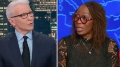 Anderson Cooper and Nina Turner (X@flatliner718)
