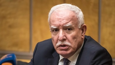 Palestinian Foreign Minister Riyad al-Maliki (AFP)