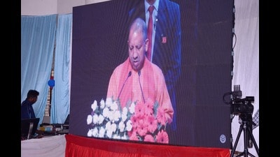 The inauguration ceremony underway in Prayagraj. (HT)