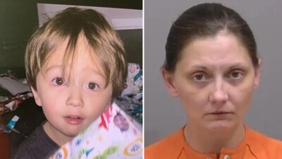 Elijah Vue’s (L) mother, Katrina Baur, (R) was arrested on suspicion of child neglect (Two Rivers Police Department) Elijah Vue’s (L) mother, Katrina Baur, (R) was arrested on suspicion of child neglect (Two Rivers Police Department)