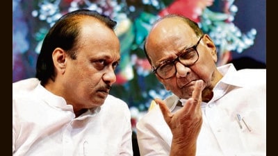Yugendra Pawar, Ajit’s nephew and son of his elder brother Shrinivas, has decided to side with the family patriarch. (HT PHOTO) Yugendra Pawar, Ajit’s nephew and son of his elder brother Shrinivas, has decided to side with the family patriarch. (HT PHOTO)