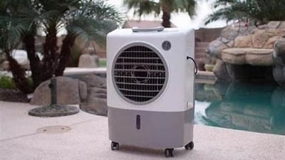 Air cooler with water provides natural cooling and is easy to maintain.