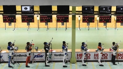 At the Karni Singh shooting range, a prestigious national tournament is flooded by young shooters trying to make their mark, firing alongside the likes of Olympic medallist Gagan Narang