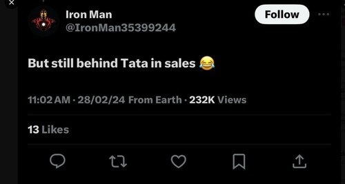 Screenshot of the post on X by a user that has been deleted. (X/@IronMan35399244) Screenshot of the post on X by a user that has been deleted. (X/@IronMan35399244)