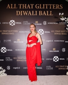 Diane Kruger in a Prabal Gurung saree gown Diane Kruger in a Prabal Gurung saree gown