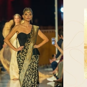 Elsa Hosk's saree was a step away from tradition (Instagram) Elsa Hosk's saree was a step away from tradition (Instagram)