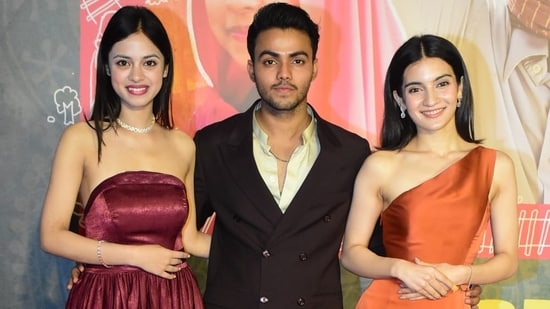 The lead actors of Laapataa Ladies--Nitanshi Goel, Sparsh Shrivastava, and Pratibha Ranta also attended the event. Both Nitanshi and Pratibha opted for dresses while Sparsh was seen in a cream shirt under a black blazer and trousers.
