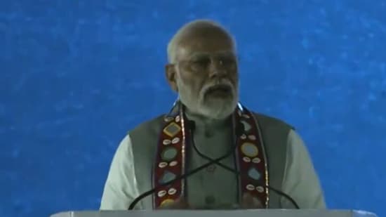 Prime Minister Narendra Modi addresses a gathering in Maharashtra's Yavatmal on Tuesday. Prime Minister Narendra Modi addresses a gathering in Maharashtra's Yavatmal on Tuesday.