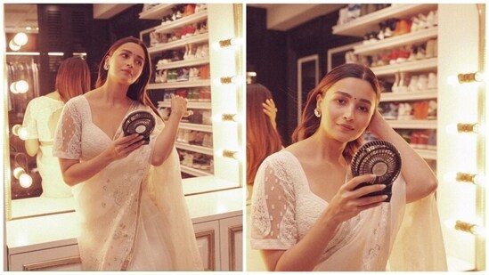 Alia Bhatt's luxurious walk-in closet is filled with shoes and dressing room decor inspiration. In 2023, Alia gave a glimpse inside her closet as she shared photos of herself in a white saree. Alia's closet is done up in classic white and brown tones, and features lots of spotlights and a giant mirror along with the dressing table. It also has a huge shoe-display cabinet.