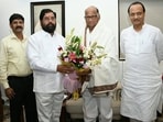Maharashtra CM Eknath Shinde, Sharad Pawar and Ajit Pawar. Maharashtra CM Eknath Shinde, Sharad Pawar and Ajit Pawar.