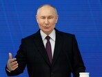 Russian President Vladimir Putin delivers his annual address to the Federal Assembly, in Moscow, Russia. (Reuters)