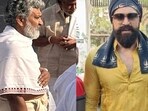 SS Rajamouli and Yash at Sree Amrutheshwara temple in Bellary SS Rajamouli and Yash at Sree Amrutheshwara temple in Bellary