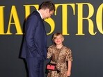 Bradley Cooper with his daughter Lea at a screening of his movie Maestro.