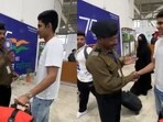 Shubman Gill meets Robin Minz's father Francis. Shubman Gill meets Robin Minz's father Francis.