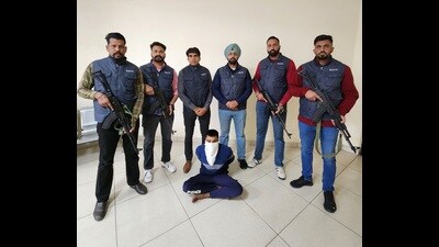A court granted police four days to question the accused, Amritpal Singh, alias Nannu. (HT Photo) A court granted police four days to question the accused, Amritpal Singh, alias Nannu. (HT Photo)