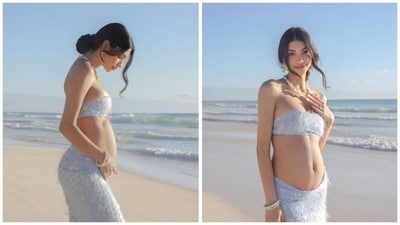 Actor Ananya Panday's cousin, YouTuber Alanna Panday, and photographer-husband Ivor McCray announced her pregnancy on Instagram recently with a video from their dreamy maternity photoshoot. Alanna also posted a bunch of pictures of herself cradling her growing baby bump. The couple tied the knot in Mumbai in March last year. Actor Ananya Panday's cousin, YouTuber Alanna Panday, and photographer-husband Ivor McCray announced her pregnancy on Instagram recently with a video from their dreamy maternity photoshoot. Alanna also posted a bunch of pictures of herself cradling her growing baby bump. The couple tied the knot in Mumbai in March last year.
