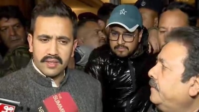 Himachal Pradesh Congress MLA Vikramaditya Singh (left) (PTI) Himachal Pradesh Congress MLA Vikramaditya Singh (left) (PTI)