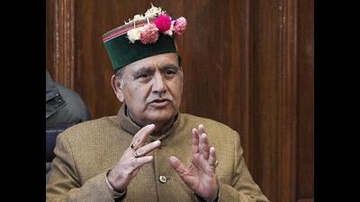 Himachal Pradesh assembly Speaker Kuldeep Singh Pathania addressing a press conference in Shimla on Thursday. (PTI Photo) Himachal Pradesh assembly Speaker Kuldeep Singh Pathania addressing a press conference in Shimla on Thursday. (PTI Photo)