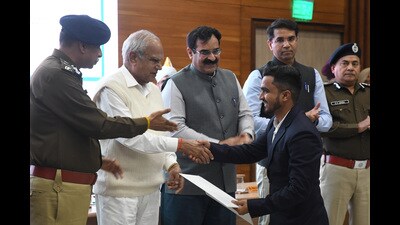 In this recruitment, out of 3,642 candidates, who had applied, 1,520 passed the PEMT (Physical measurement and measurement test), held from January 29 till February 10, 2024. (HT Photo)