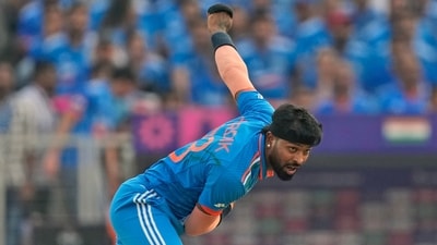 India's Hardik Pandya in his bowling stride (AP) India's Hardik Pandya in his bowling stride (AP)
