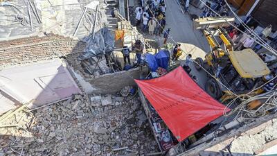 On Wednesday afternoon, DDA demolished Hassan’s house in the Shriram Colony area of Khajoori Khas in northeast Delhi. This was the only house demolished in the area on Wednesday as officials said it was the only one where no legal stay was obtained from any court. (Raj K Raj/HT Photo) On Wednesday afternoon, DDA demolished Hassan’s house in the Shriram Colony area of Khajoori Khas in northeast Delhi. This was the only house demolished in the area on Wednesday as officials said it was the only one where no legal stay was obtained from any court. (Raj K Raj/HT Photo)