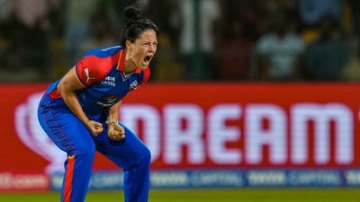 Arundhati Reddy provided the breakthrough with Devine's wicket. Kapp then followed up her performance with the bat by taking a couple of big wickets in Mandhana and Richa Ghosh. (PTI) Arundhati Reddy provided the breakthrough with Devine's wicket. Kapp then followed up her performance with the bat by taking a couple of big wickets in Mandhana and Richa Ghosh. (PTI)