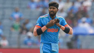 Hardik Pandya during the ICC Men's Cricket World Cup 2023. (PTI) Hardik Pandya during the ICC Men's Cricket World Cup 2023. (PTI)