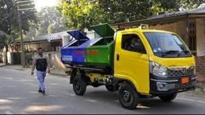 The door-to-door garbage collection services in Chandigarh’s residential area were hit on Wednesday after the garbage collectors went on strike. (HT File Photo)