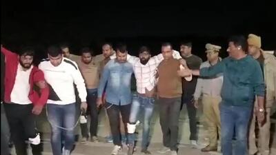 Three of the five suspects who allegedly killed Yash Mittal were shot in the leg during a brief encounter with police and arrested on Wednesday evening (HT Photo) Three of the five suspects who allegedly killed Yash Mittal were shot in the leg during a brief encounter with police and arrested on Wednesday evening (HT Photo)