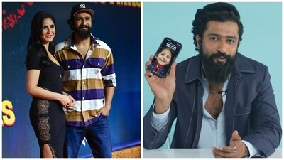 Vicky Kaushal's phone wallpaper is going viral. It has a cute Katrina Kaif throwback photo.
