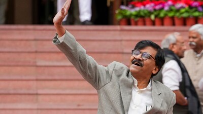 New Delhi: Shiv Sena (UBT) MP Sanjay Raut at the Parliament House complex during the Budget session, in New Delhi, Wednesday, Feb. 7, 2024. (PTI) New Delhi: Shiv Sena (UBT) MP Sanjay Raut at the Parliament House complex during the Budget session, in New Delhi, Wednesday, Feb. 7, 2024. (PTI)