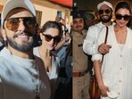 Ranveer Singh threw a protective arm around Deepika Padukone as they arrived at Jamnagar. Ranveer Singh threw a protective arm around Deepika Padukone as they arrived at Jamnagar.