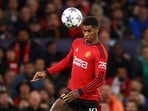 Manchester United's Marcus Rashford in action.