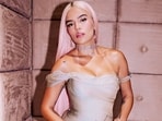 Karol G dressed for the Grammys. 