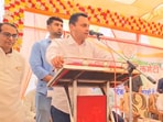 Congress MP Nakul Nath at a public meeting at Navegaon in Chhindwara district.