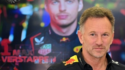 Red Bull Racing team principal Christian Horner watches in the garage during the first practice session of the Bahrain Formula One Grand Prix. (AFP) Red Bull Racing team principal Christian Horner watches in the garage during the first practice session of the Bahrain Formula One Grand Prix. (AFP)