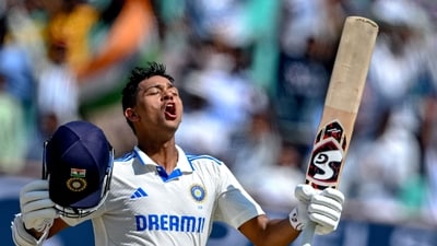 Yashasvi Jaiswal has been one of the most exciting young cricketers in the country for a few years now but this might just be remembered as the series where he cut his teeth. He has become the first Indian to score two double centuries in a series against England, doing so in the second and third Tests. Jaiswal has already scored 655 runs in this series at an average of 93.57 and a good strike rate of 78.63 and is very much en route to breaking the record for most runs by an Indian in a single Test series, currently held by Sunil Gavaskar who had scored 774 runs against the West Indies in 1970/71. (AFP) Yashasvi Jaiswal has been one of the most exciting young cricketers in the country for a few years now but this might just be remembered as the series where he cut his teeth. He has become the first Indian to score two double centuries in a series against England, doing so in the second and third Tests. Jaiswal has already scored 655 runs in this series at an average of 93.57 and a good strike rate of 78.63 and is very much en route to breaking the record for most runs by an Indian in a single Test series, currently held by Sunil Gavaskar who had scored 774 runs against the West Indies in 1970/71. (AFP)