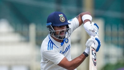 India's Dhruv Jurel plays a shot (AP) India's Dhruv Jurel plays a shot (AP)