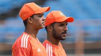India's Yashasvi Jaiswal, left and Dhruv Jurel (AP)