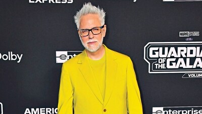 James Gunn also reveals new logo for the coming Superman. (Jordan Strauss/Invision/AP)