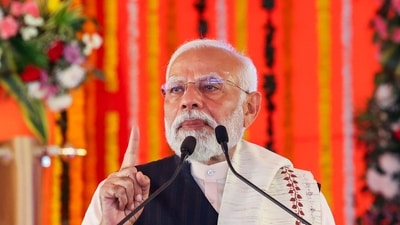PM Modi on Friday unveiled development projects worth more than <span class='webrupee'>₹</span>35,700 crore, an initiative focused on the fertiliser, rail, power, and coal sectors in Jharkhand. (PTI) PM Modi on Friday unveiled development projects worth more than <span class='webrupee'>₹</span>35,700 crore, an initiative focused on the fertiliser, rail, power, and coal sectors in Jharkhand. (PTI)