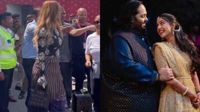 Rihanna was spotted arriving in Jamnagar on Thursday to perform at Anant Ambani and Radhika Merchant's wedding Rihanna was spotted arriving in Jamnagar on Thursday to perform at Anant Ambani and Radhika Merchant's wedding